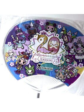 NYCC 2025 Tokidoki 20th Anniversary Uchiwa Fans Exclusive Promo Lot of 2 NEW